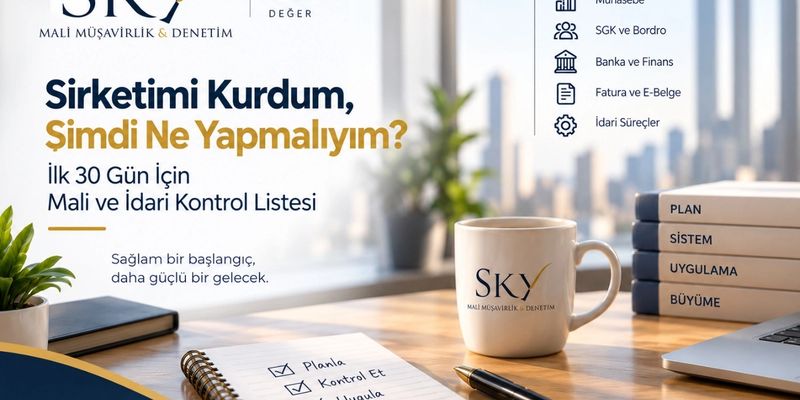 Şirketimi Kurdum, Şimdi Ne Yapmalıyım? İlk 30 Gün İçin Mali ve İdari Kontrol Listesi