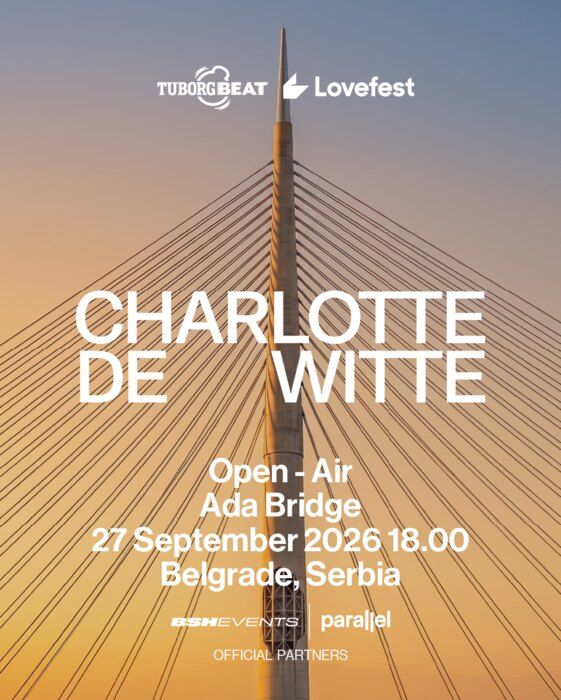 Beograd će 27. septembra postati mesto susreta ljubitelja elektronske muzike iz čak 22 zemlje sveta, koji stižu na Tuborg Beat x Lovefest i nastup jedne od najvećih svetskih techno zvezda, Charlotte de Witte