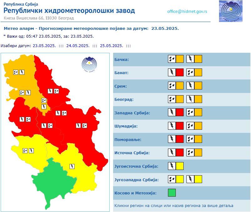 Image for MUP: Upozorenje na nevreme