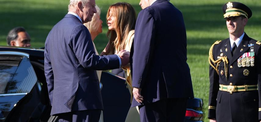 Doček kralja i kraljice ispred Bele kuće
