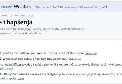 Image for Raspadsistema.com o hapšenjima