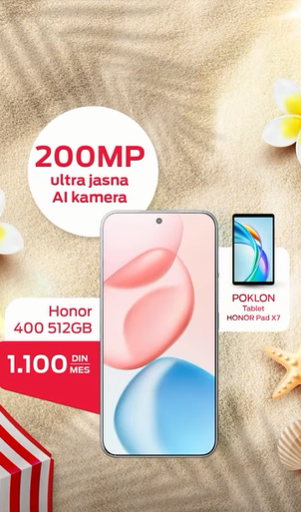 Image for Neodoljiva ponuda u mts-u: Honor 400 uz neograničen internet i poklon tablet