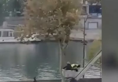 Image for Objavljen snimak pljačke Luvra: Lopovi se spustili dizalicom i pobegli skuterom