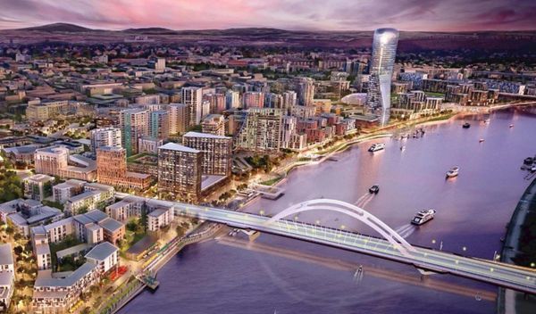 Na gradilištu je u toku pobijanje šipova u reci za buduća dva rečna stuba novog Savskog mosta