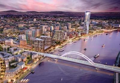 Na gradilištu je u toku pobijanje šipova u reci za buduća dva rečna stuba novog Savskog mosta