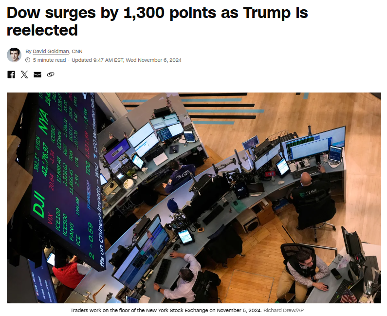 Image for Rast akcija posle Trampove pobede