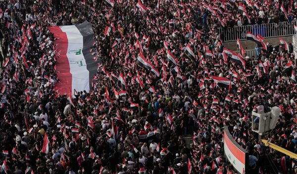 Image for Desetine hiljada Iračana protestuje zbog rata u Iranu