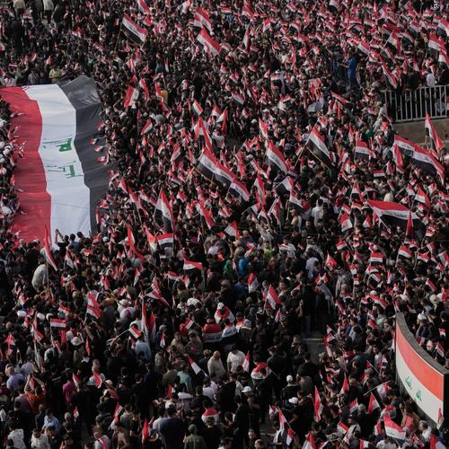 Image for Desetine hiljada Iračana protestuje zbog rata u Iranu