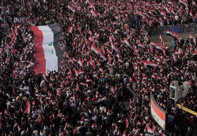 Image for Desetine hiljada Iračana protestuje zbog rata u Iranu