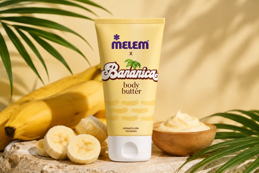 Melem x Bananica body butter ilustracija