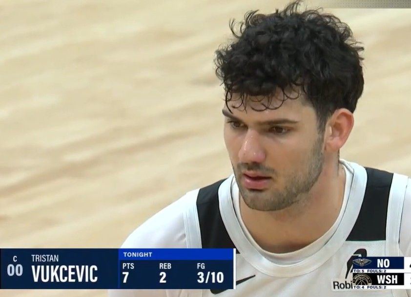 Image for Tristan Vukčević ubacio 15 poena u porazu od Nju Orleansa