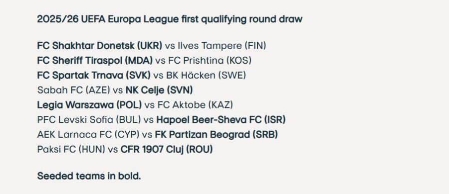 Image for AEK prvi protivnik Partizana