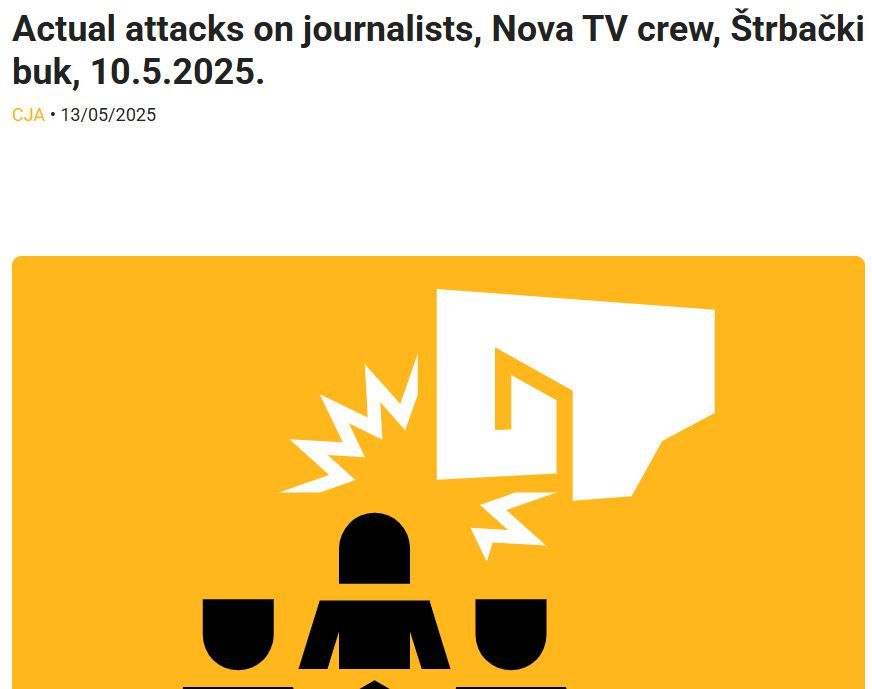 Image for Napad na novinare u Hrvatskoj