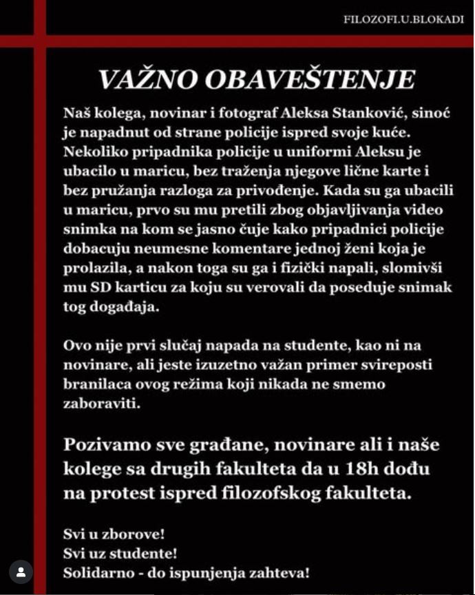 Image for Protest zbog policije