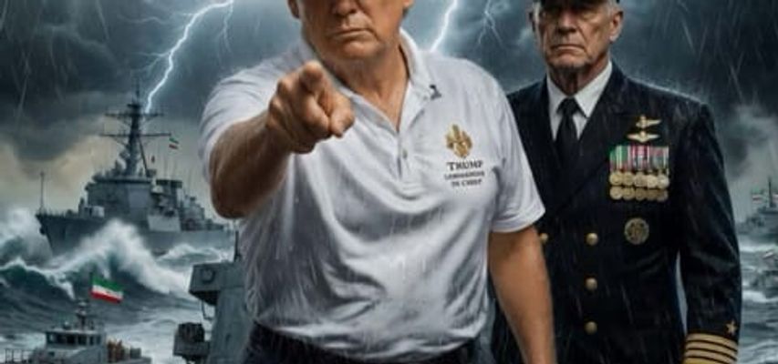 AI generisana ilustracija sa natpisom „Bilo je to zatišje pred buru“ predstavlja pažljivo konstruisanu psihološku i geopolitičku poruku usmerenu pre svega ka Iranu, ali i američkim saveznicima