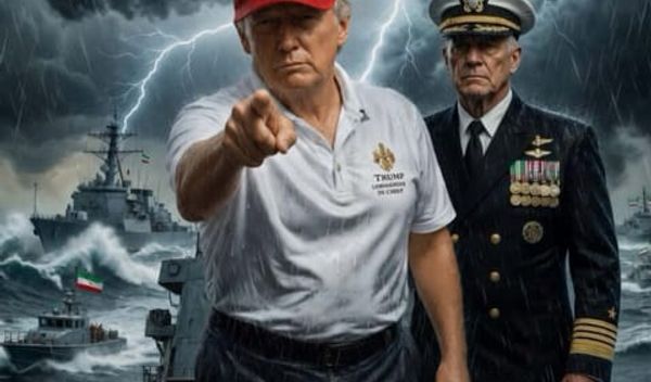 AI generisana ilustracija sa natpisom „Bilo je to zatišje pred buru“ predstavlja pažljivo konstruisanu psihološku i geopolitičku poruku usmerenu pre svega ka Iranu, ali i američkim saveznicima
