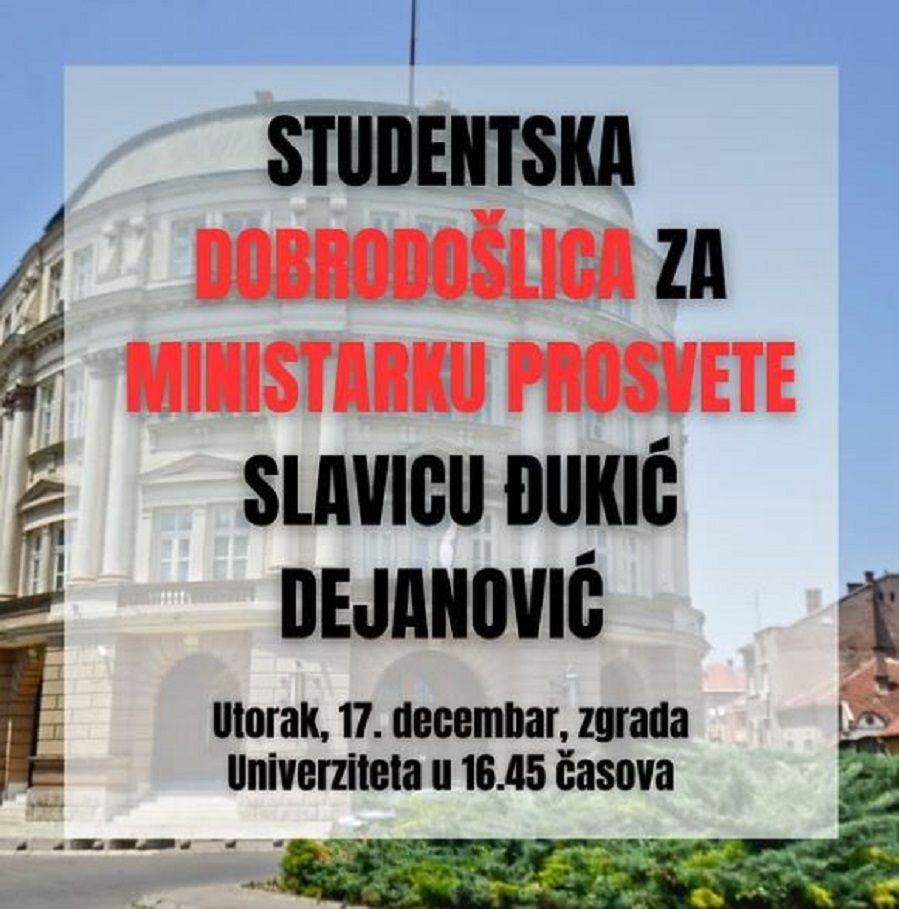 Image for Ministarka otkazala put u Niš