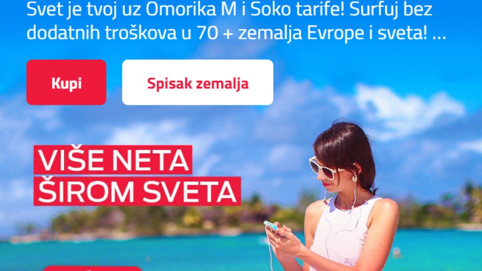 Image for Više roming interneta uz mts Omorika i Soko tarife
