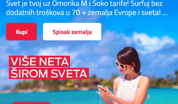 Image for Više roming interneta uz mts Omorika i Soko tarife