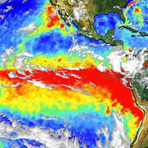Prosečne temperature površine mora (bez polarnih oblasti) u aprilu ove godine su bile blizu istorijskih maksimuma iz prethodne godine, uz intenzivne morske toplotne talase