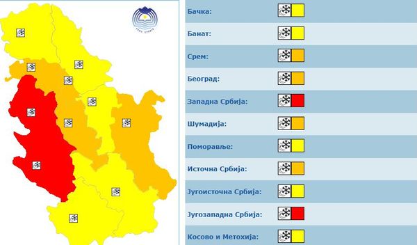 Image for Crveni alarm na zapadu Srbije