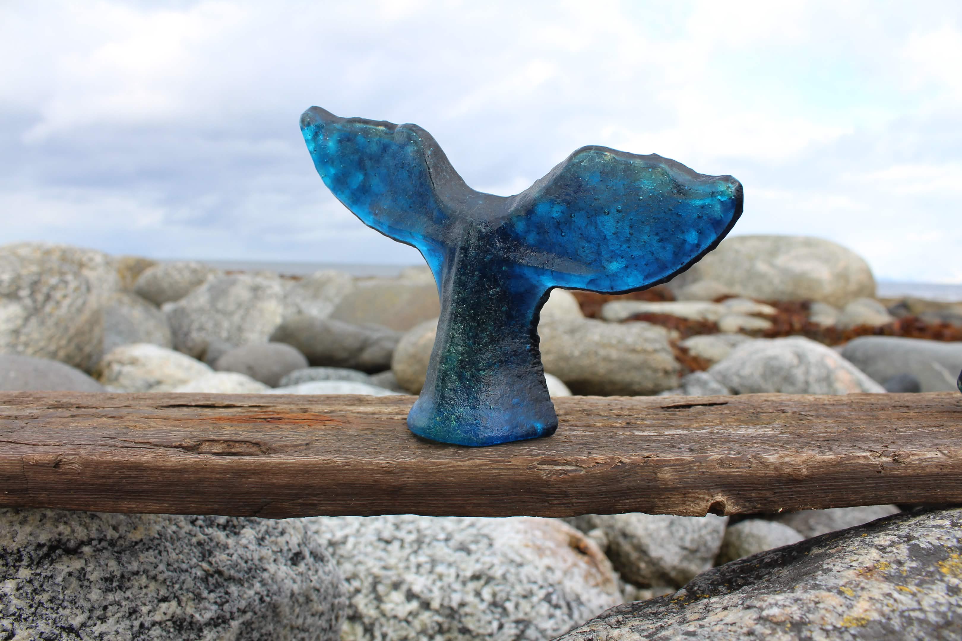 Whale tail sculpture
