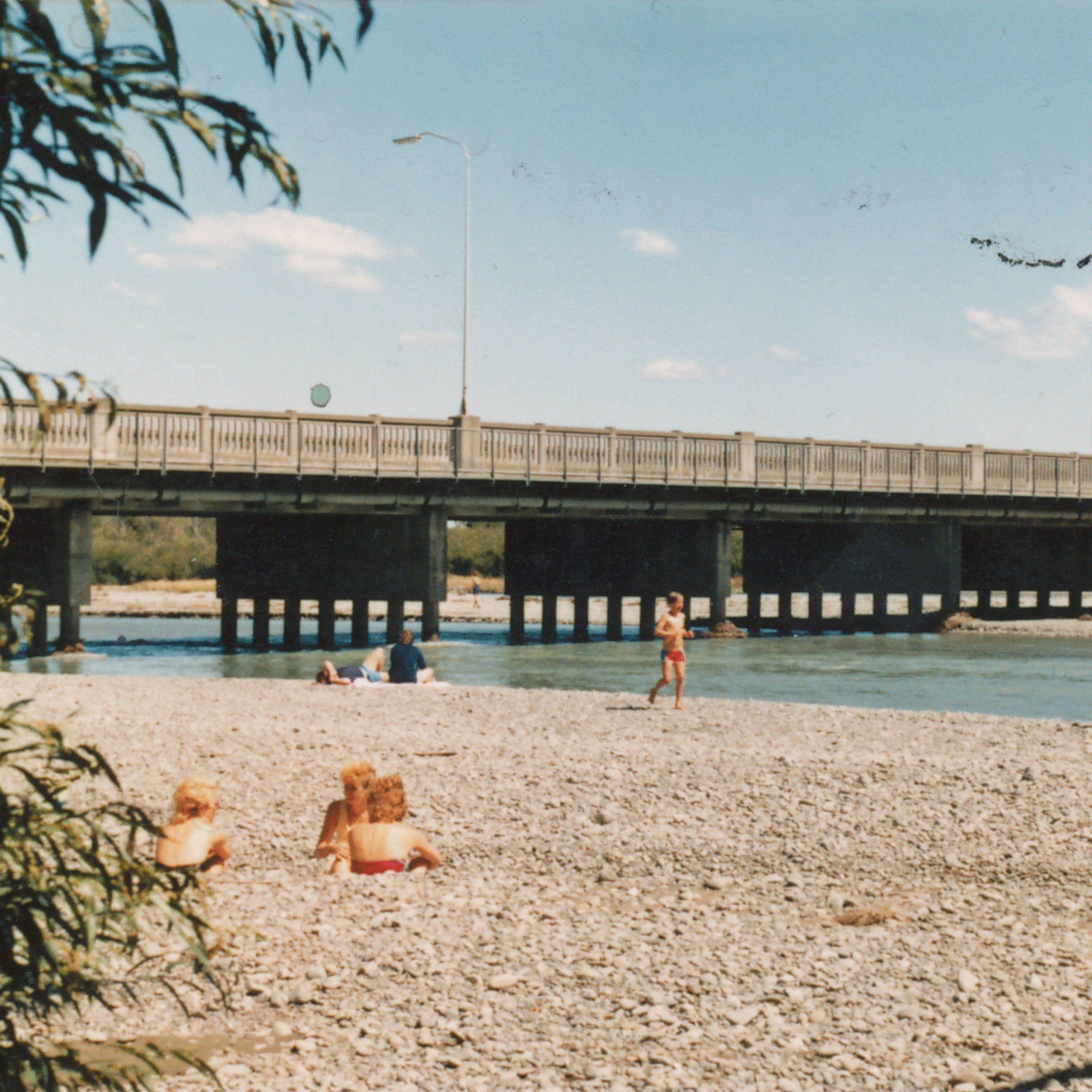 Image of Road bridge over the Hakatere (Ashburton) River, 1987. AMHS Collection.