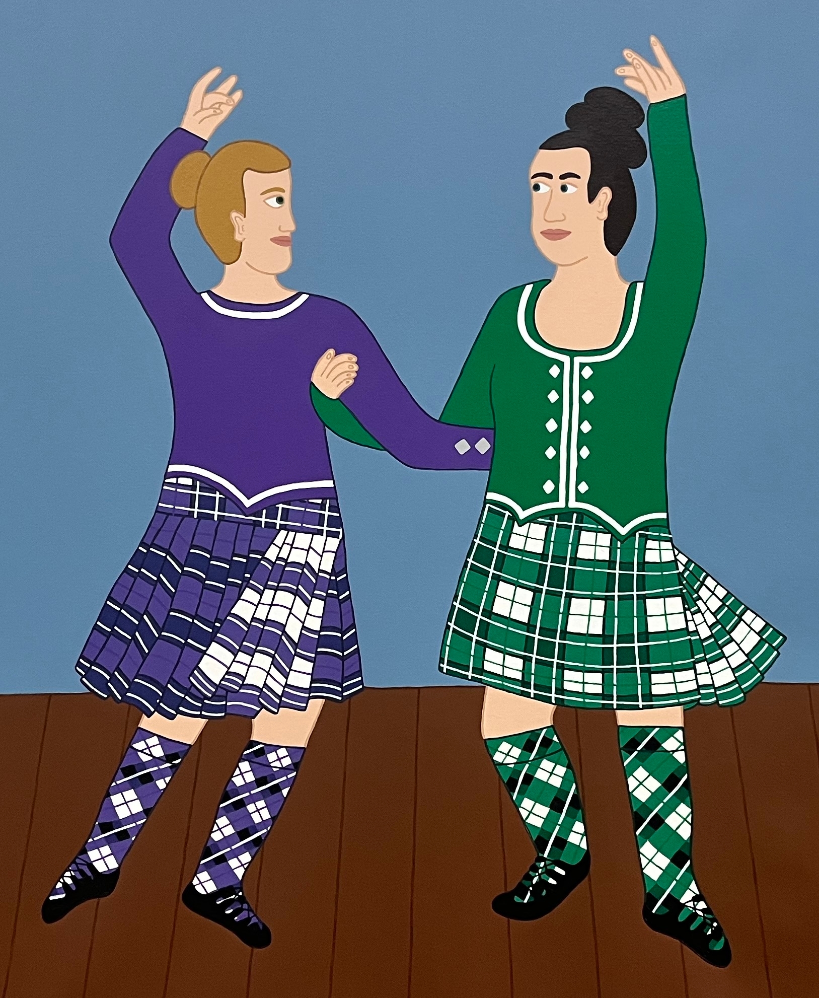 Ayesha Green, Dancing Girls #2 (detail), 2026, acrylic on canvas. image courtesy of the artist.
