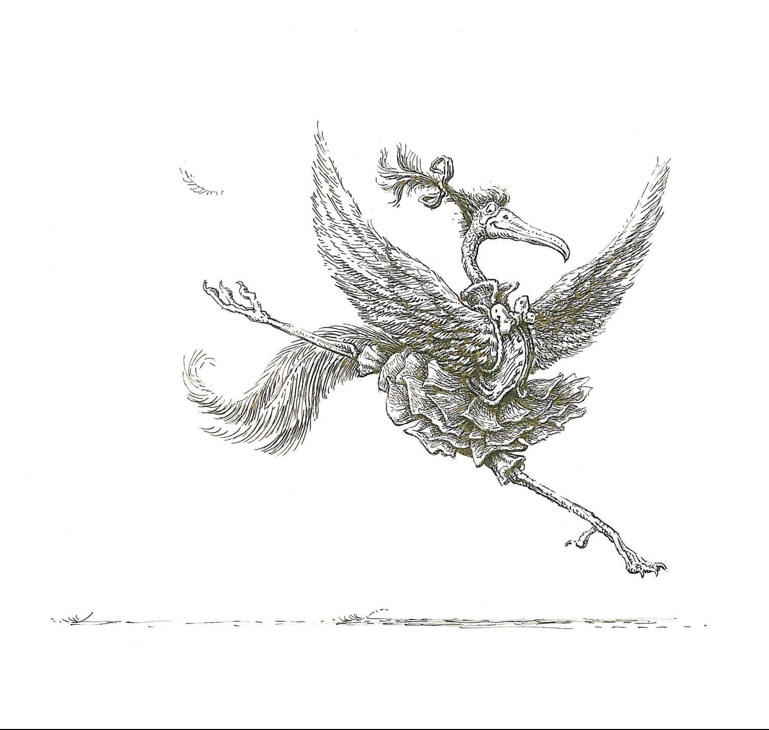 David Elliot, The Flingamago, 2008/2009, mixed media illustration on paper