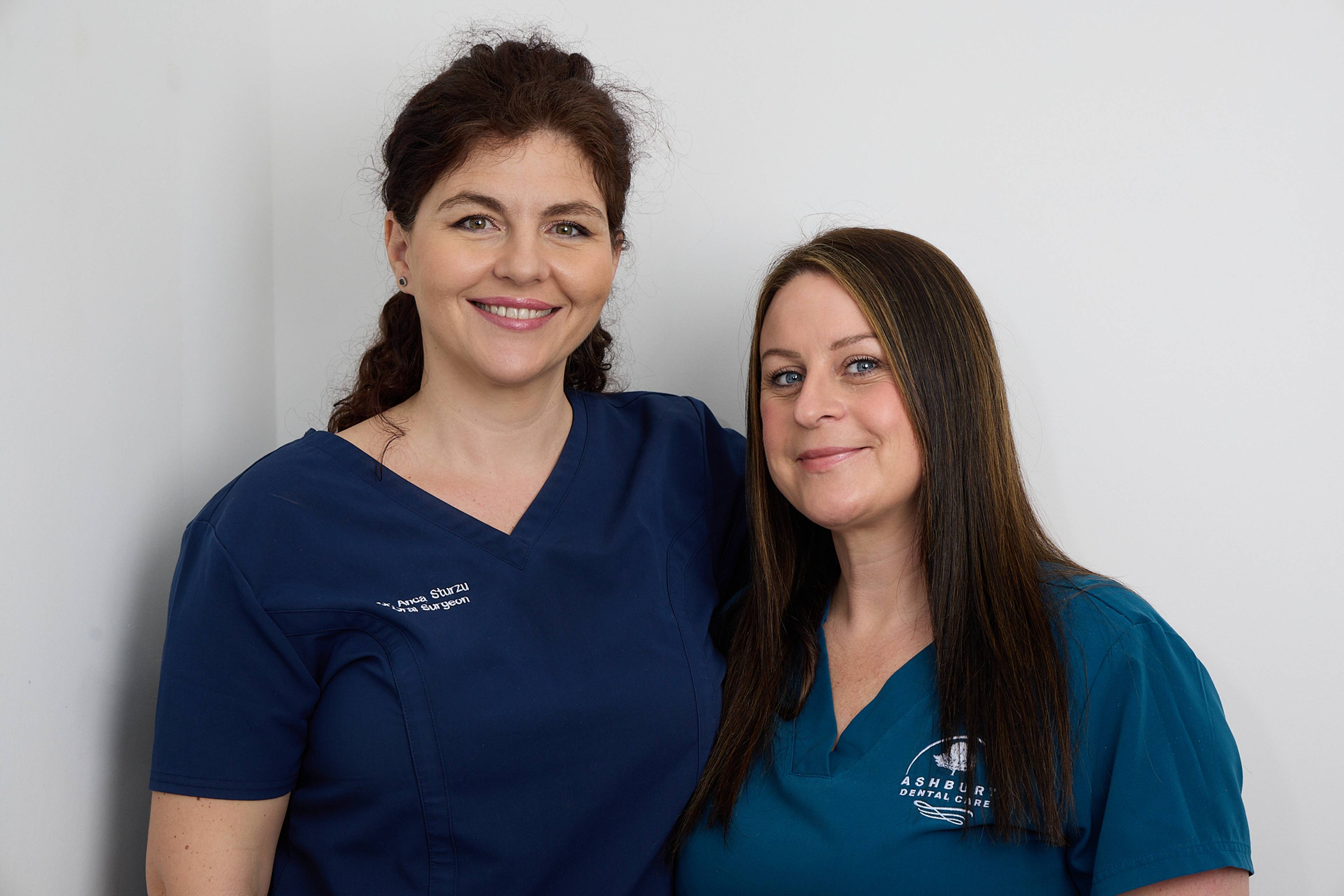 Dentist Anca and nurse Lindsey at Ashbury Dental Care