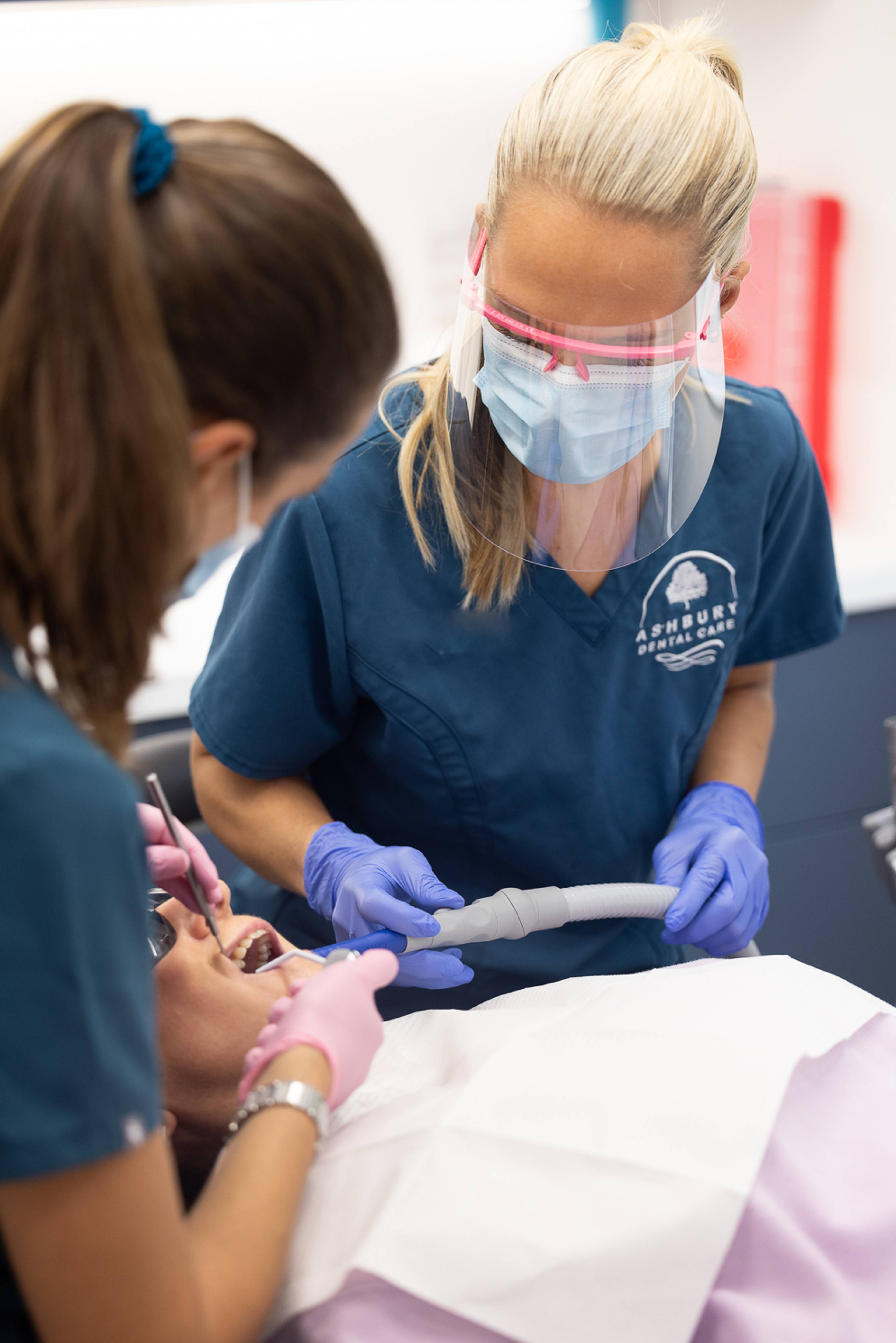 A patient receiving a filling at Ashbury Dental Care