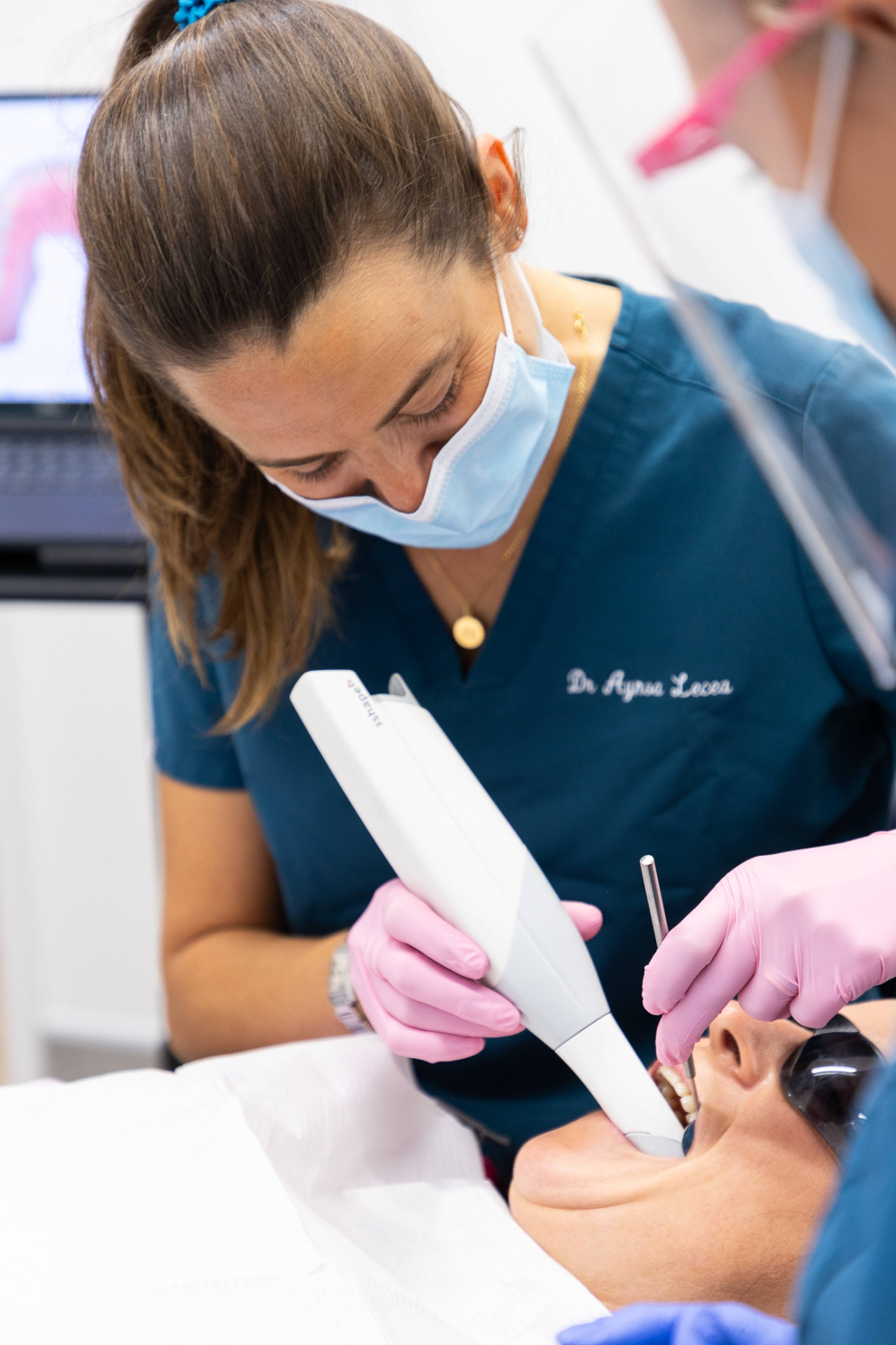 patient having his mouth scanned ahead of invisalign treatment
