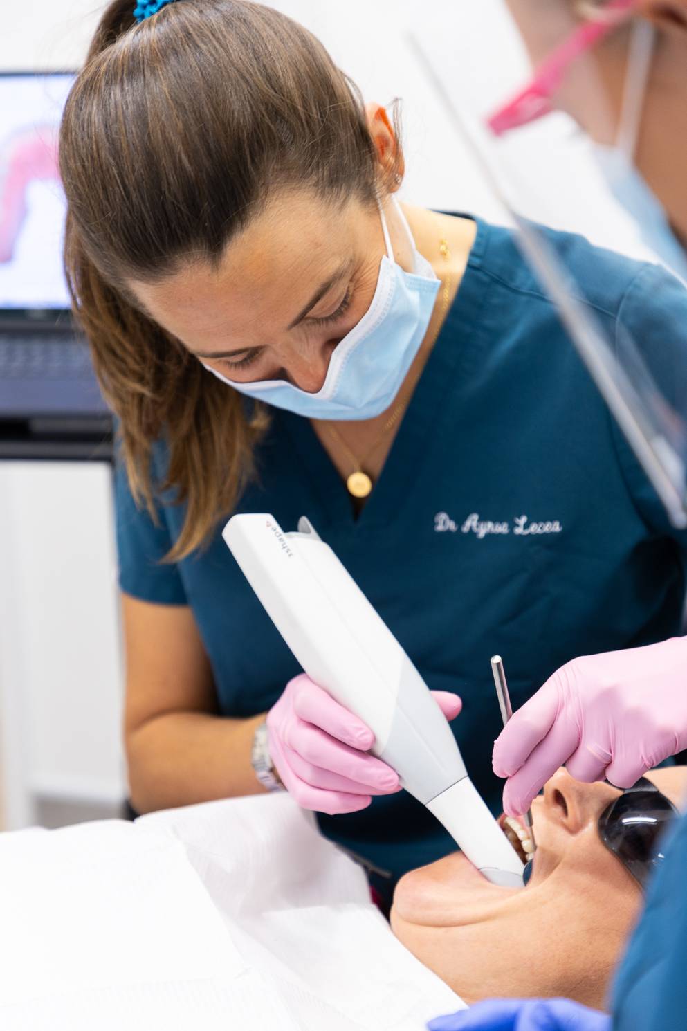 patient having his mouth scanned ahead of invisalign treatment