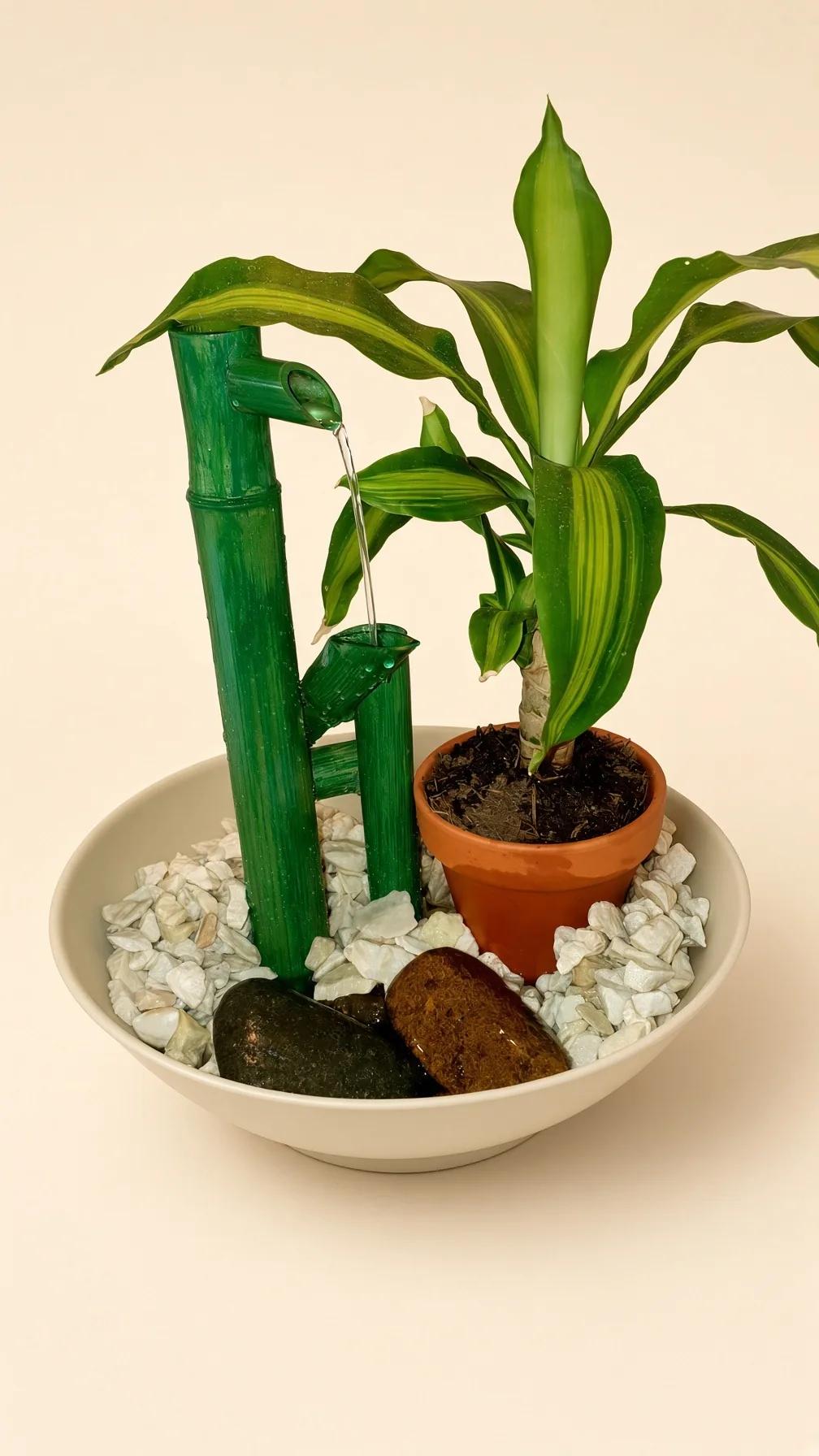 Péndulo verde con palo de agua