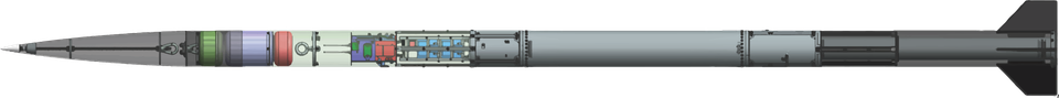 Side profile of the rocket.