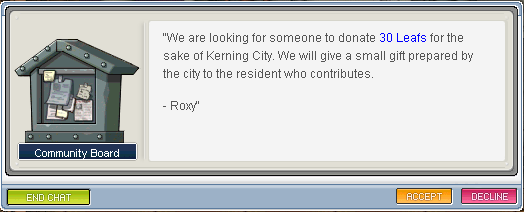 The Kerning City Community Board listing resident requests with Contribution rewards