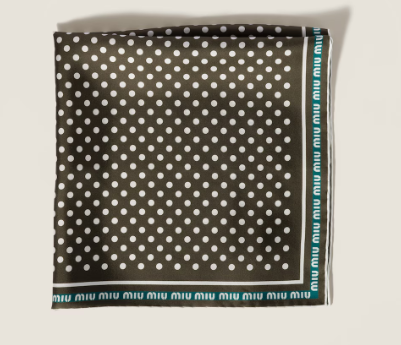 Miu Miu Printed Twill Scarf