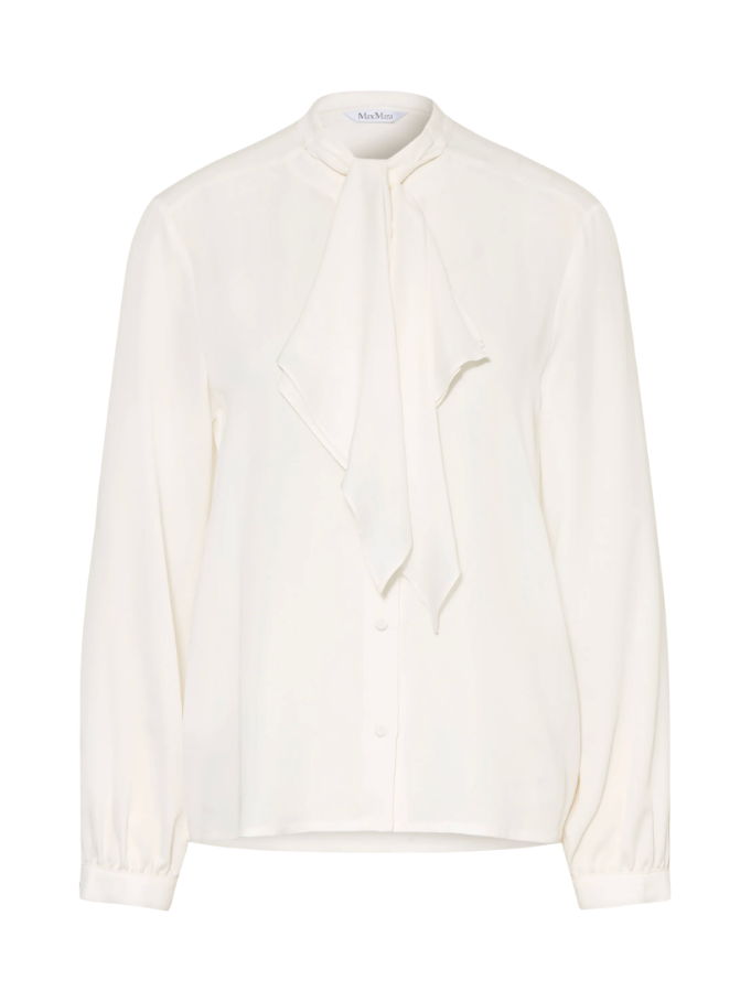 Max Mara Leccio Silk Bow Blouse