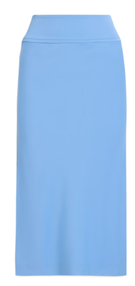 Another Tomorrow Satin crepe midi skirt