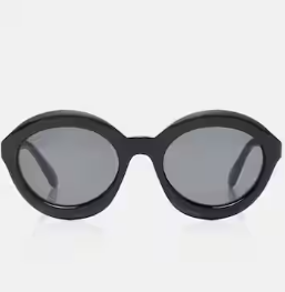 Alaia Lettering Logo round sunglasses