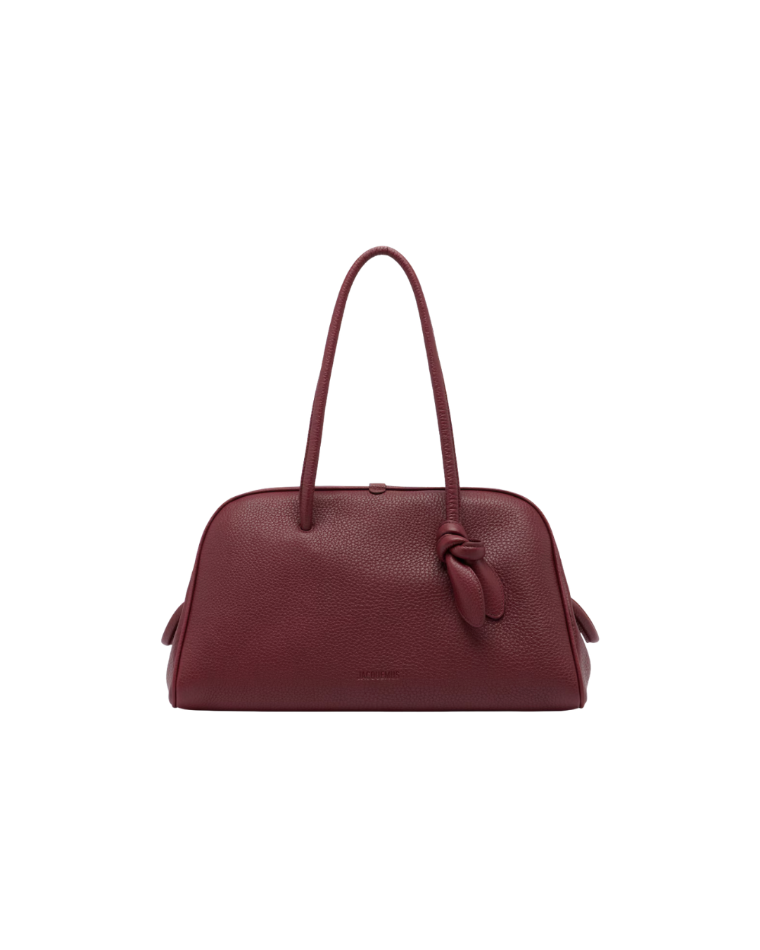 Jacquemus Turismo Medium Leather Bowling Bag - Burgundy