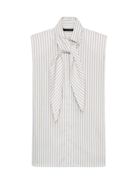 Zara Striped Shirt with Tie Detail