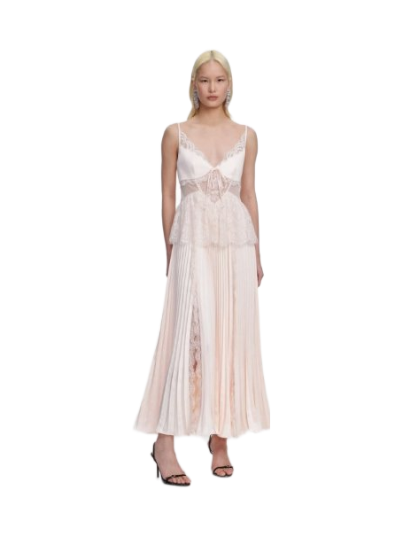Self-Portrait Lace pleated dress