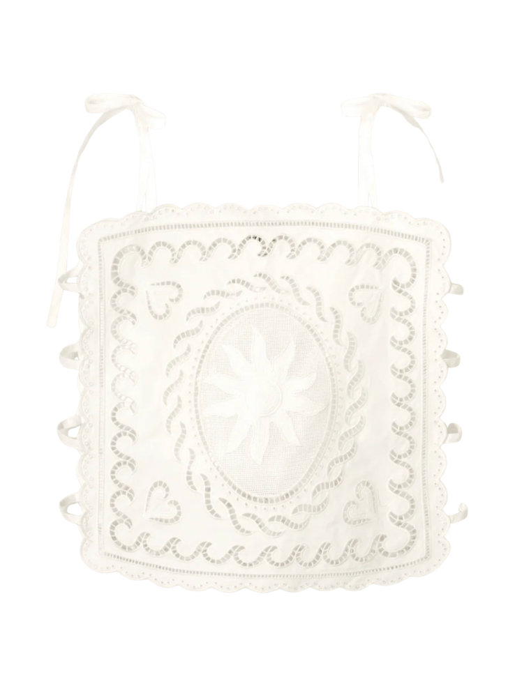 Tressé Top in eyelet embroidery
