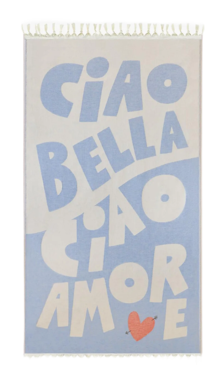 Anita Hass Towel 'Ciao Bella' in Blue