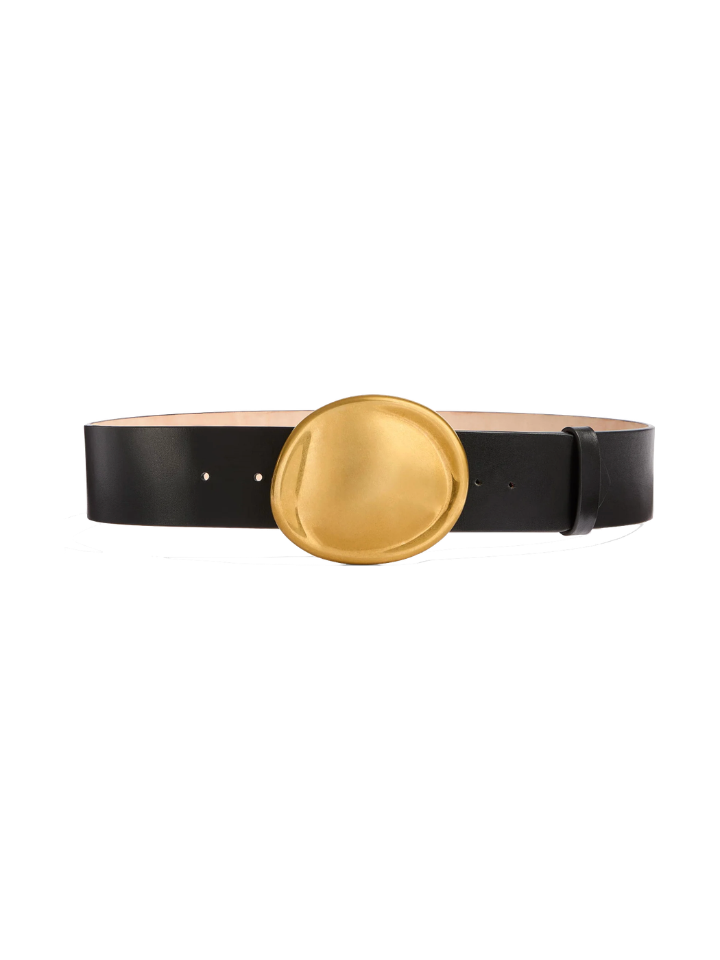 Khaite Keefe Leather Belt Gold/Silver