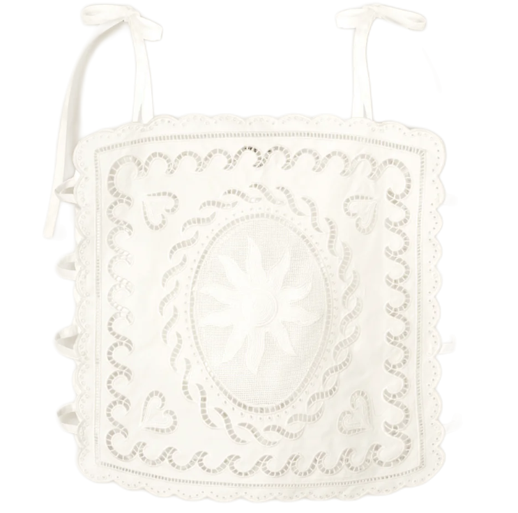 null Top in eyelet embroidery