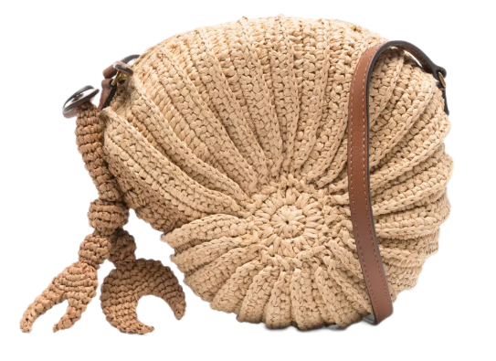 Anya Hindmarch Hermit Crab Crossbody in Raffia