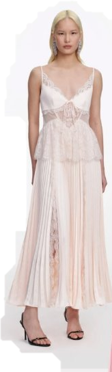 Self-Portrait Lace pleated dress