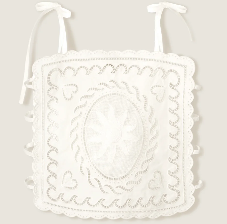 null Top in eyelet embroidery